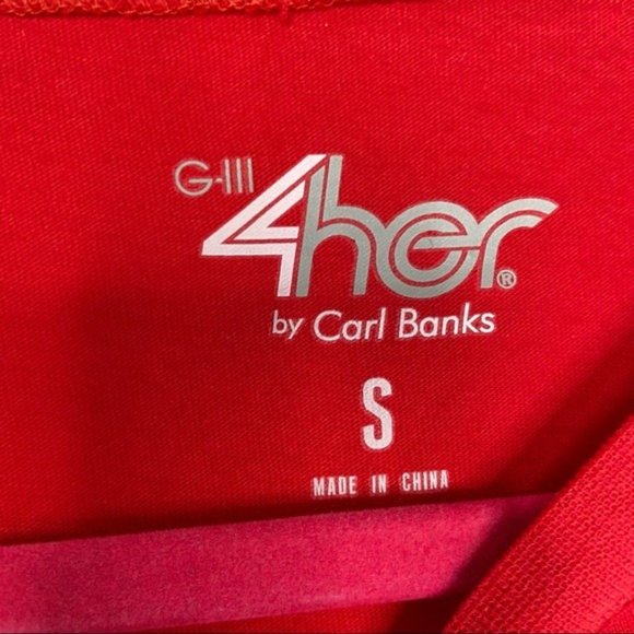G-III 4her Red Phillis Short Sleeve Top Size S NWOT - Picture 3 of 4